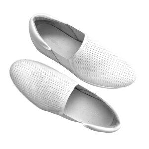 Vince Warren Perforated Platform Sneaker White, US Size 7.5 / EU 38